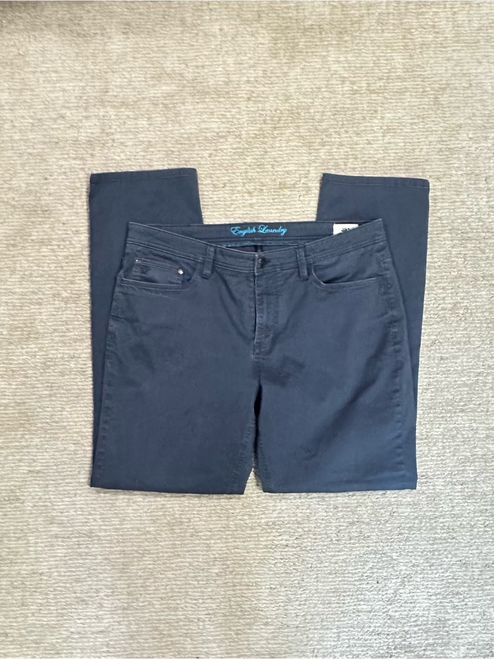 English Laundry Men's Straight Jeans in Navy